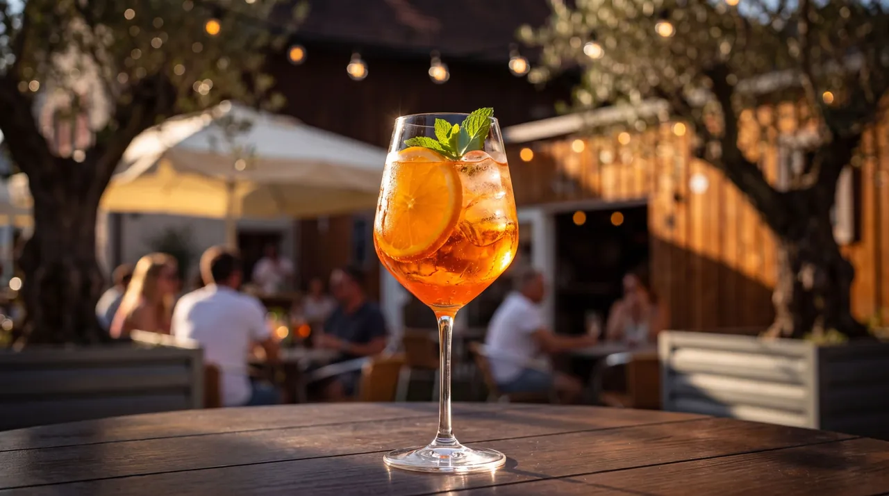 Aperol Spritz Cocktail in der BURGturm BAR