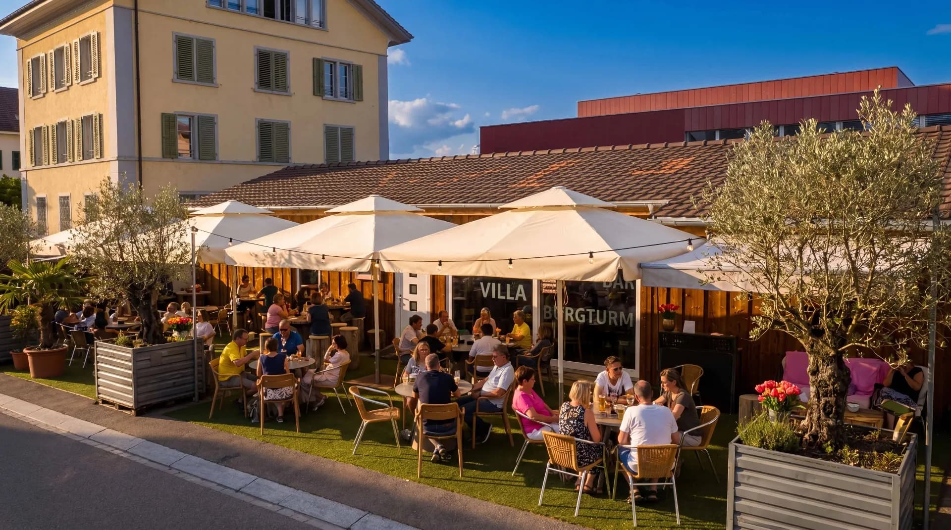 BURGturm BAR Aussenbereich an der Schulstrasse Seengen